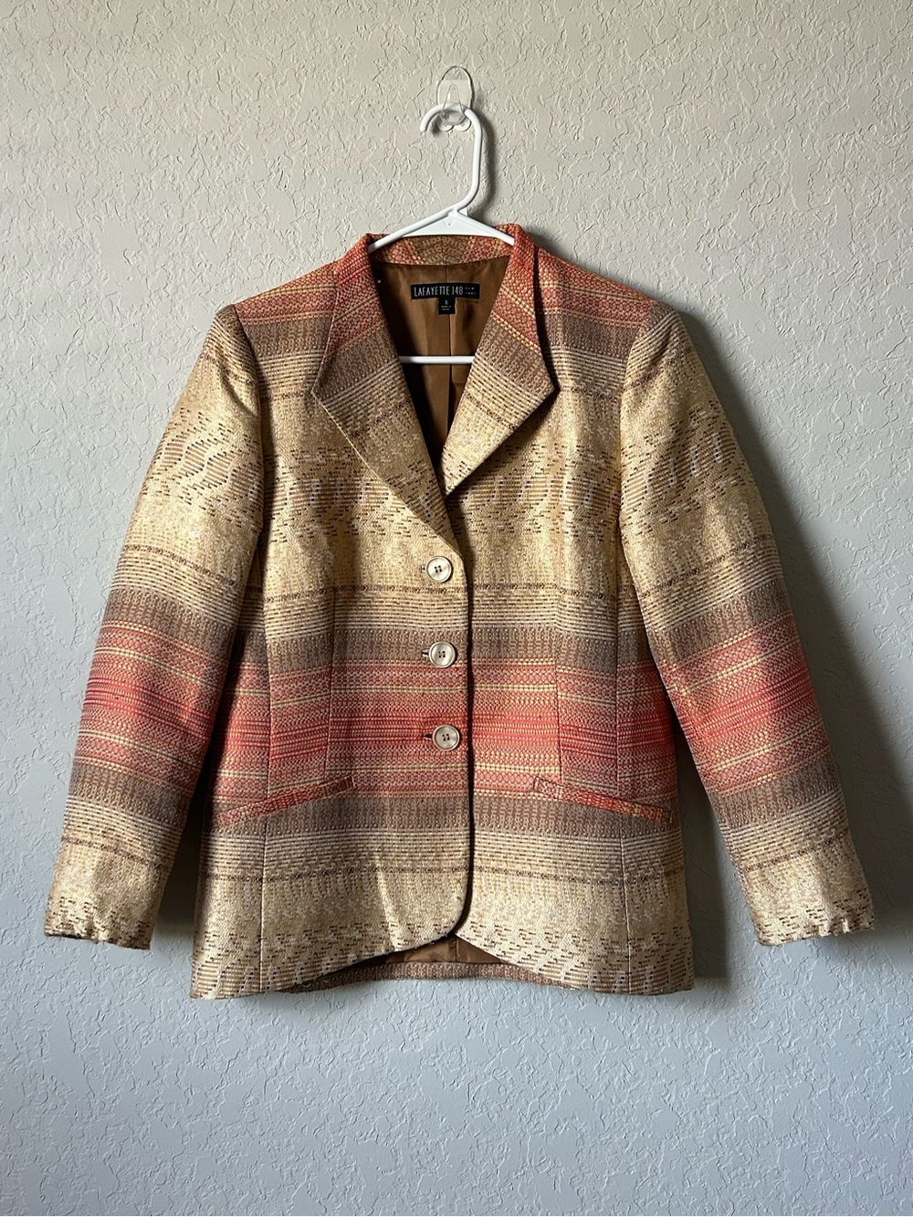 Lafayette 148 New York Blazer Jacket Twill Long Sleeve